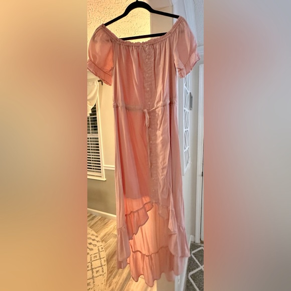 Off the shoulder Pink dress L - Picture 2 of 3